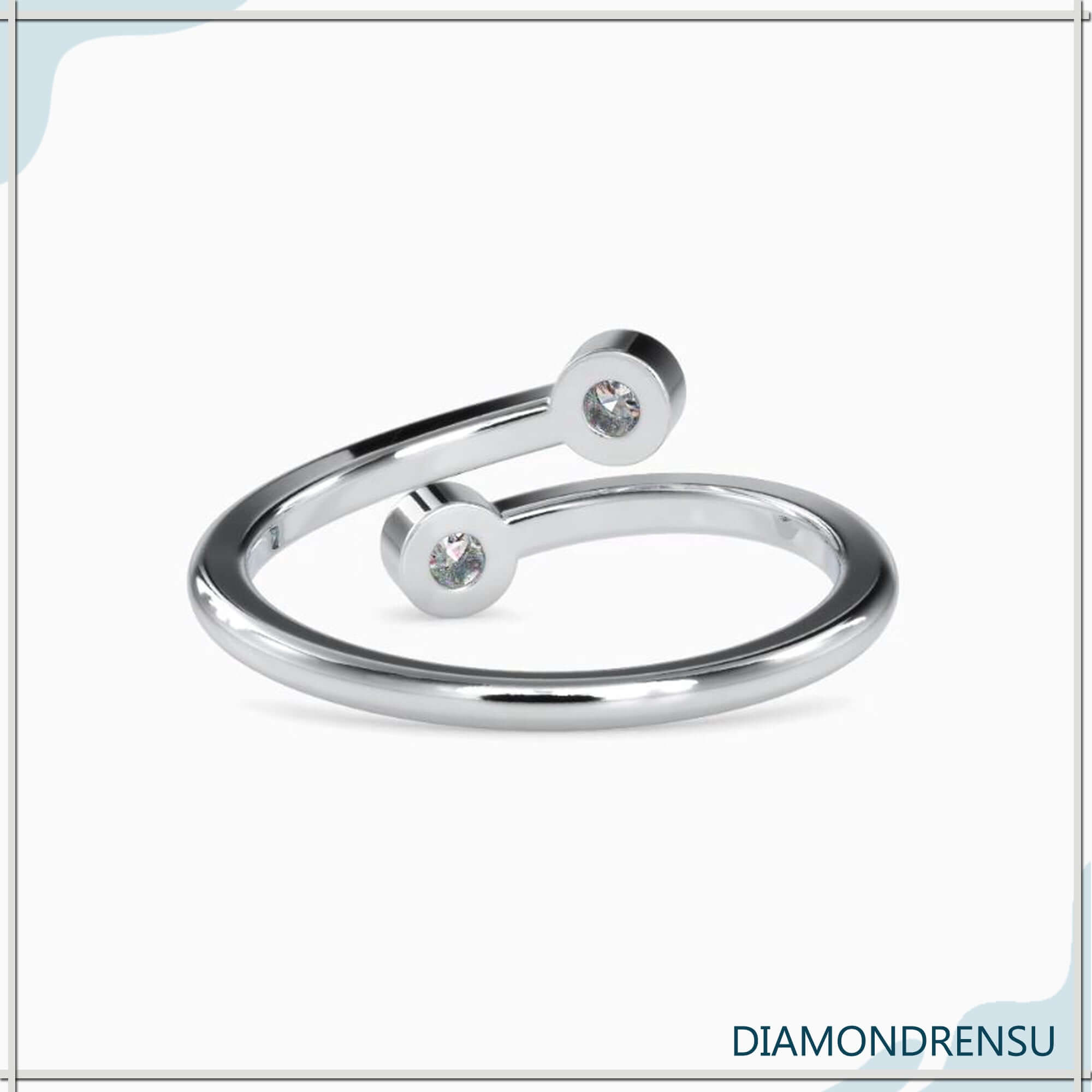 Buy bypass wedding band with lab grown diamonds online.