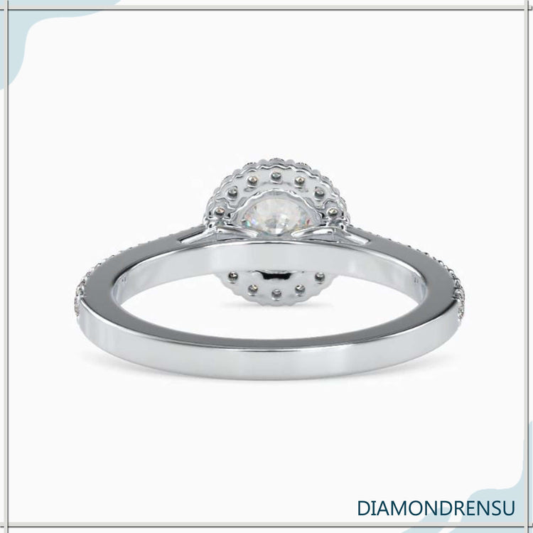 Diamondrensu UK ring in a round brilliant cut diamond ring design.