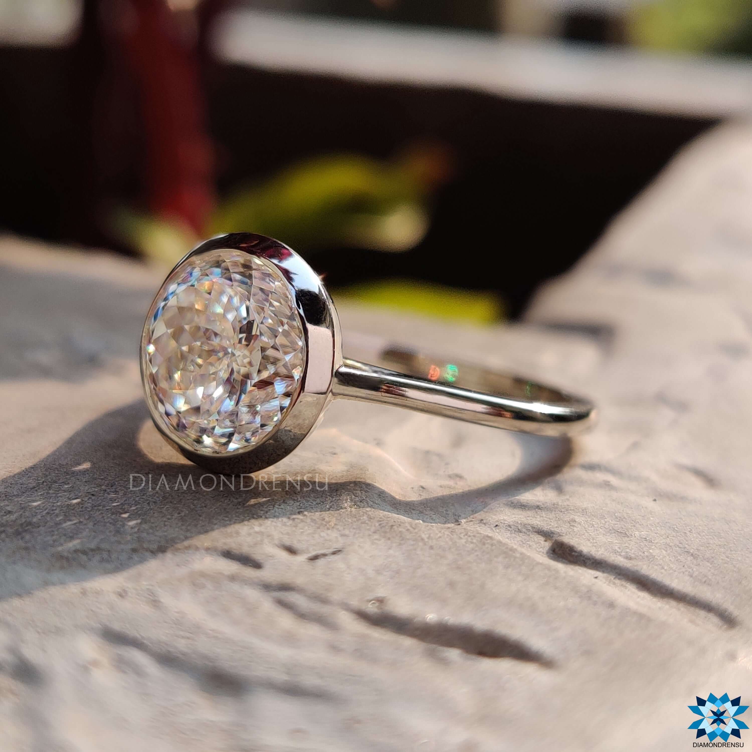 Handmade Portuguese cut solitaire engagement ring.