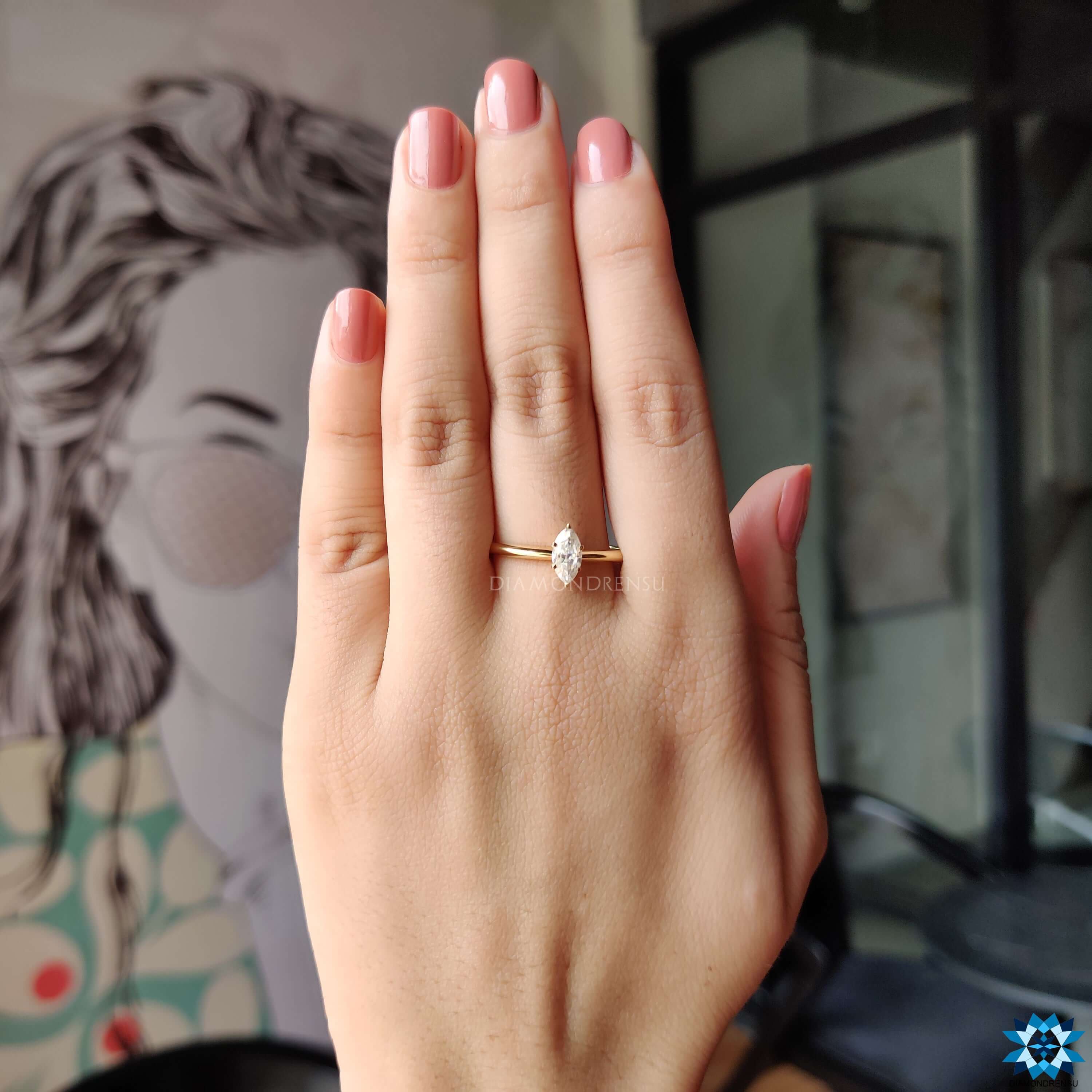 Solitaire engagement ring handmade jewelry