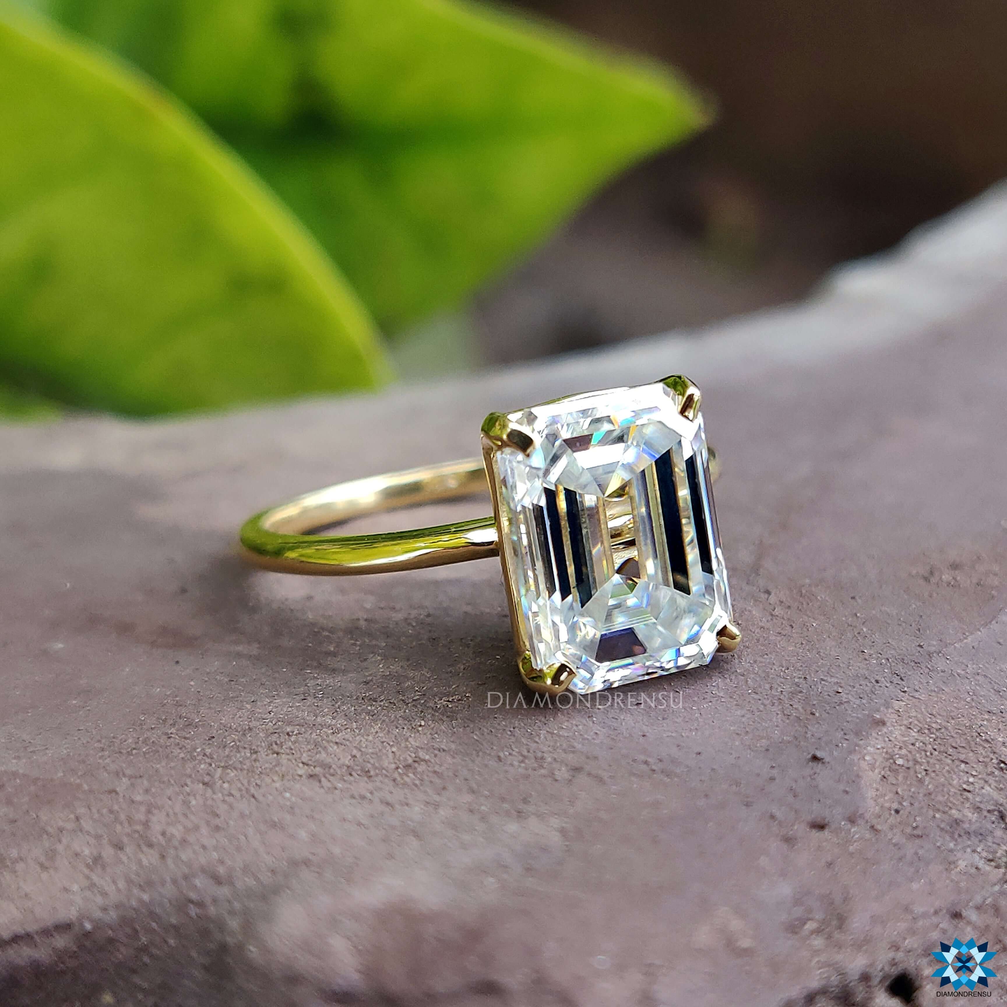 Moissanite solitaire ring custom ring