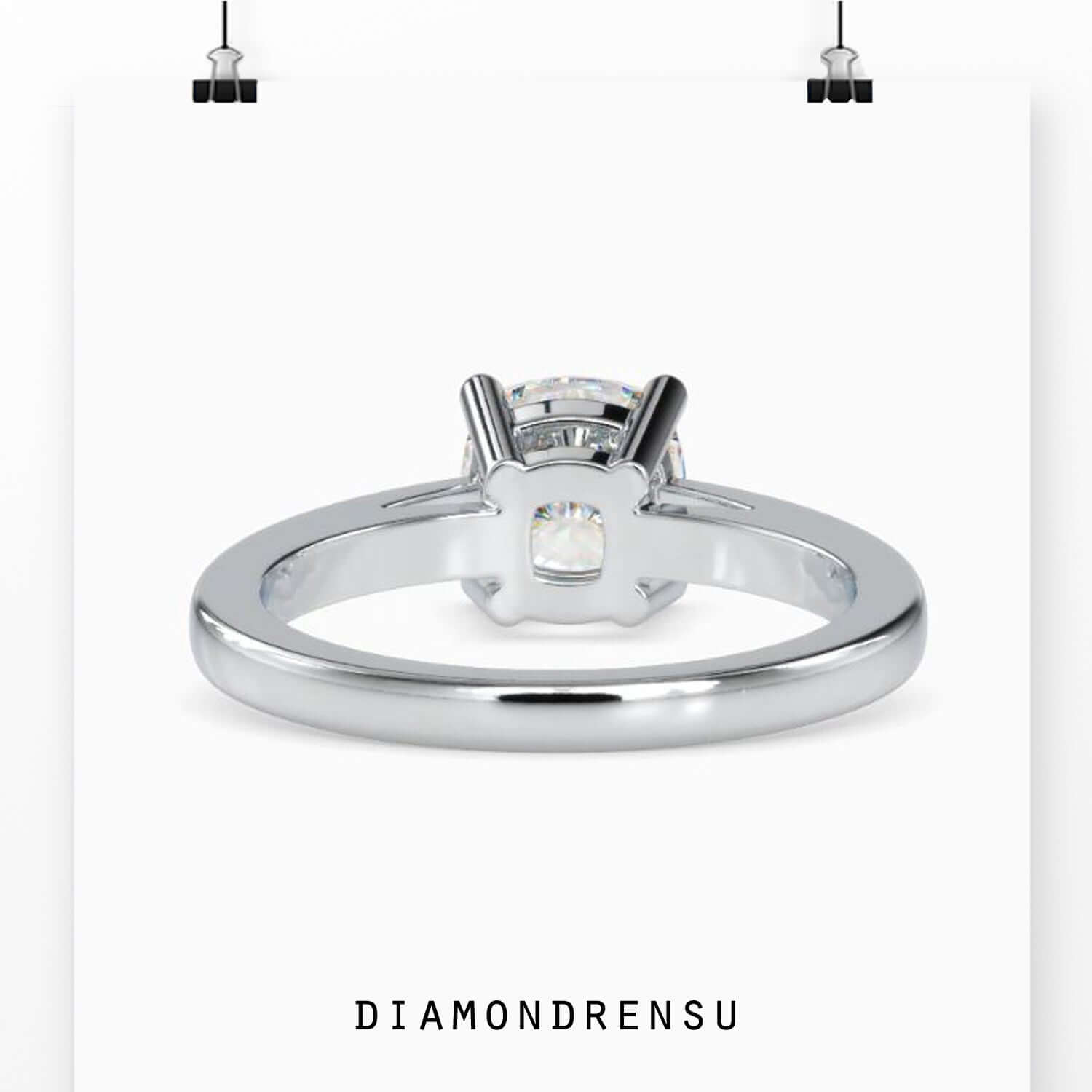 Diamondrensu UK ring with a lab grown diamond set in handmade jewellery.