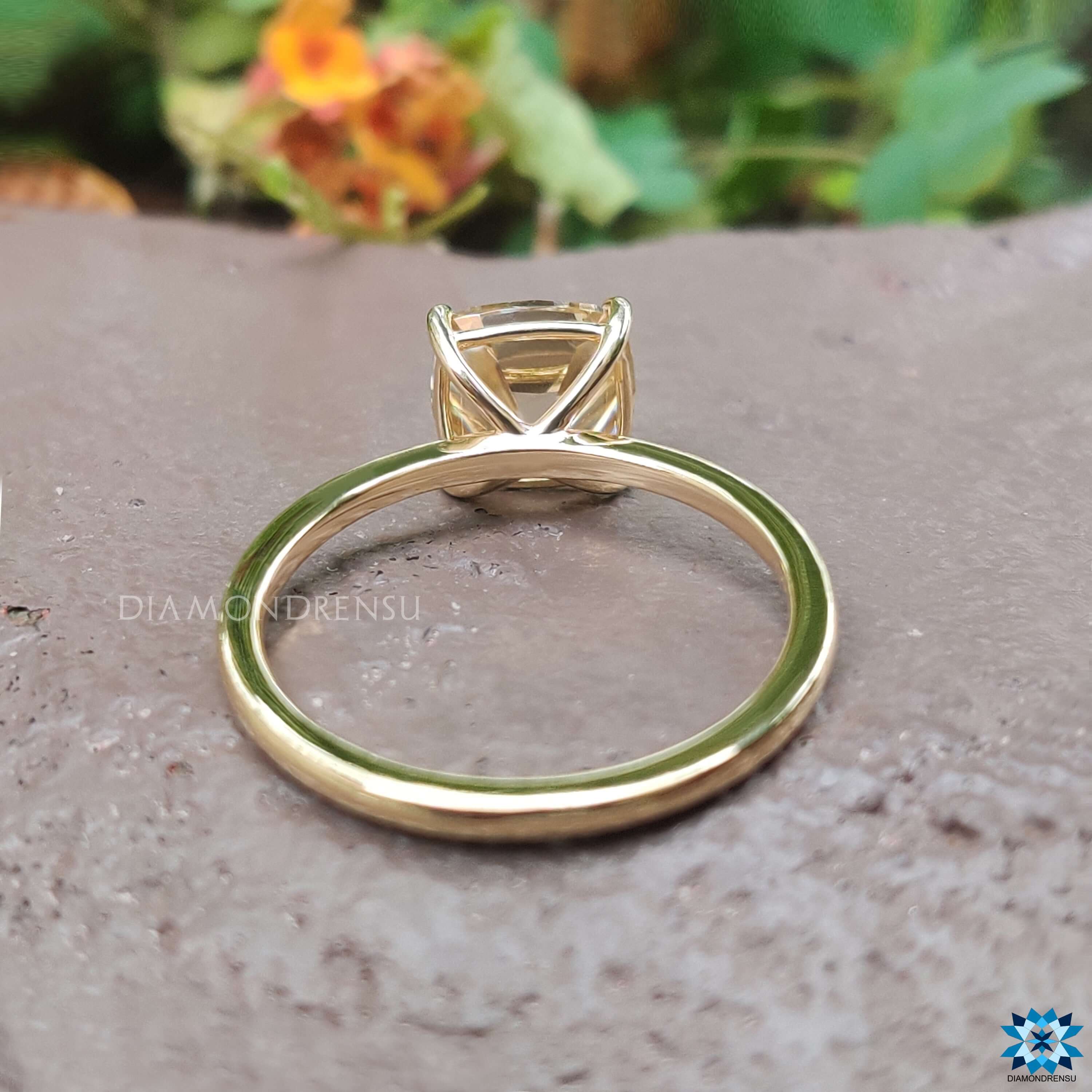 Custom engagement ring with old European cut center.