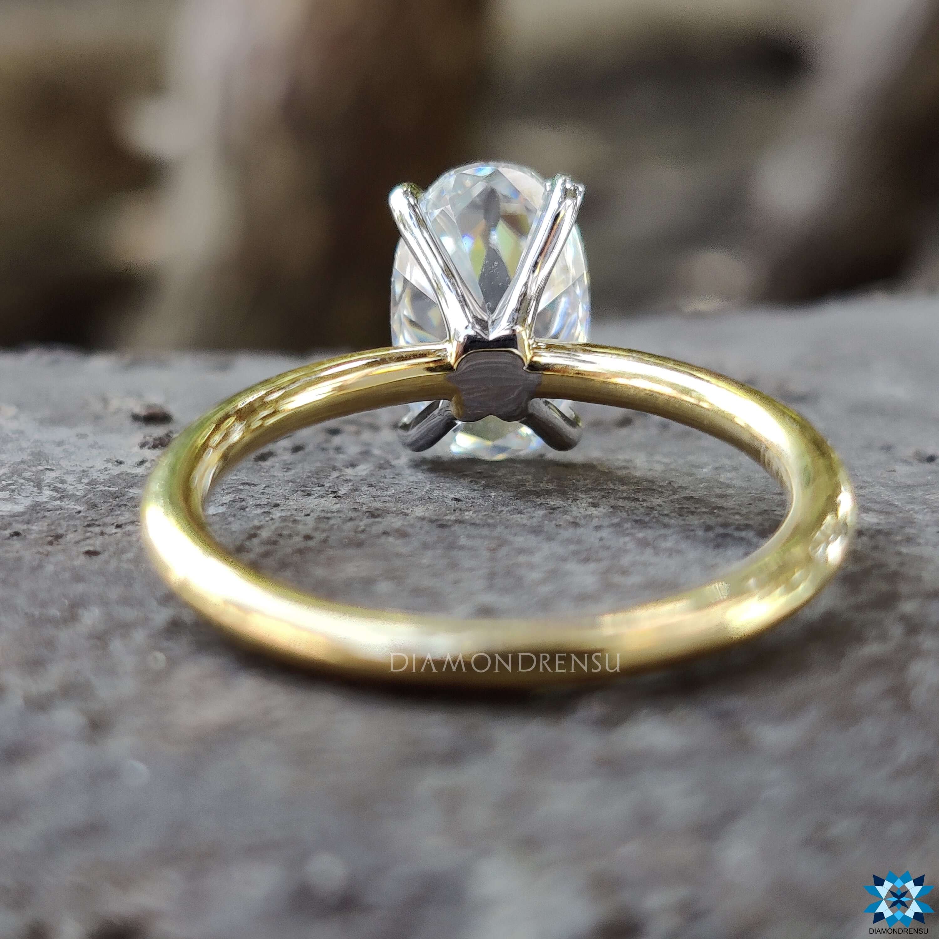 Buy Moval old European cut moissanite engagement ring.
