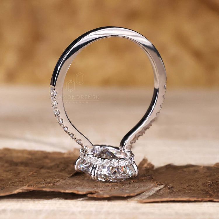 Hidden Halo Engagement Ring offering a subtle yet stunning sparkle.