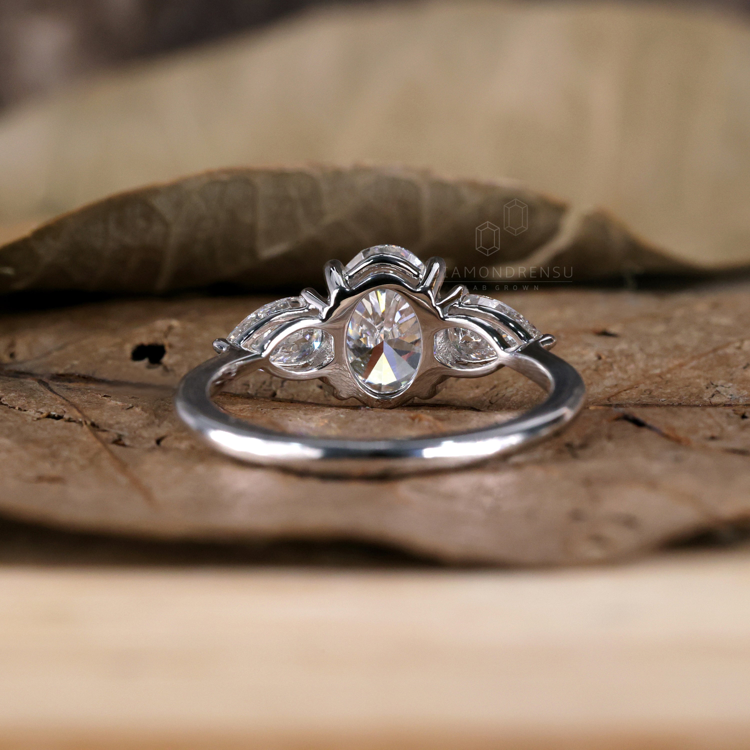 Elegant oval shaped engagement ring for lasting memories.