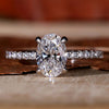 1 carat oval diamond ring with a stunning 4 prong claw setting, perfect for elegant proposals.
