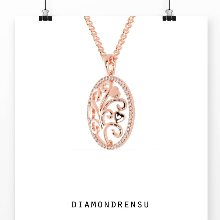 Tree of life pendant crafted in white gold with fine detail.