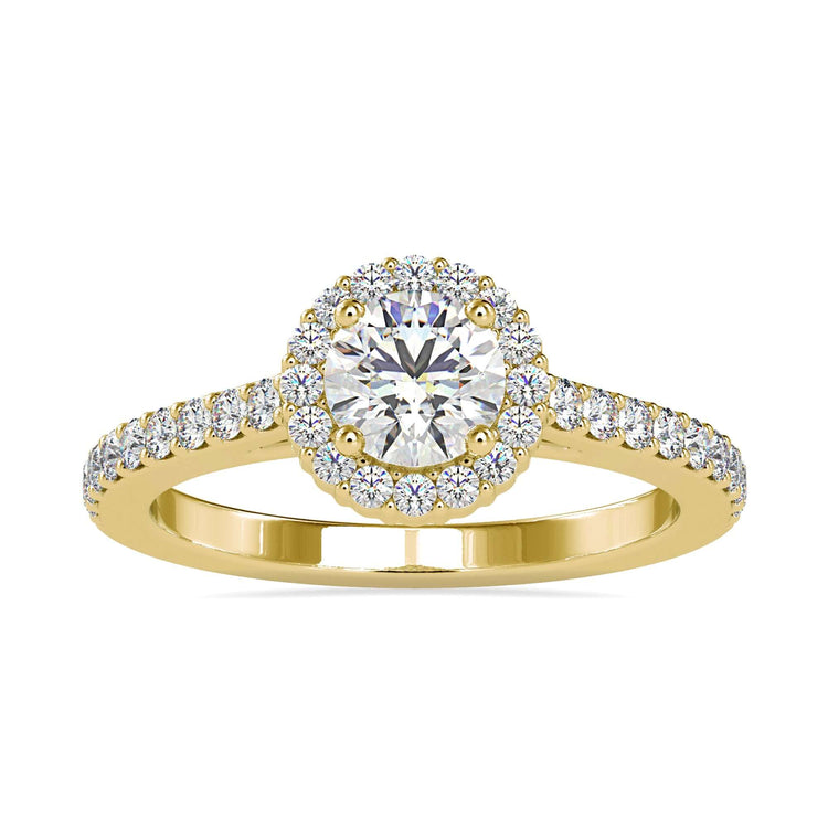 Diamondrensu UK engagement ring with elegant halo engagement ring details.