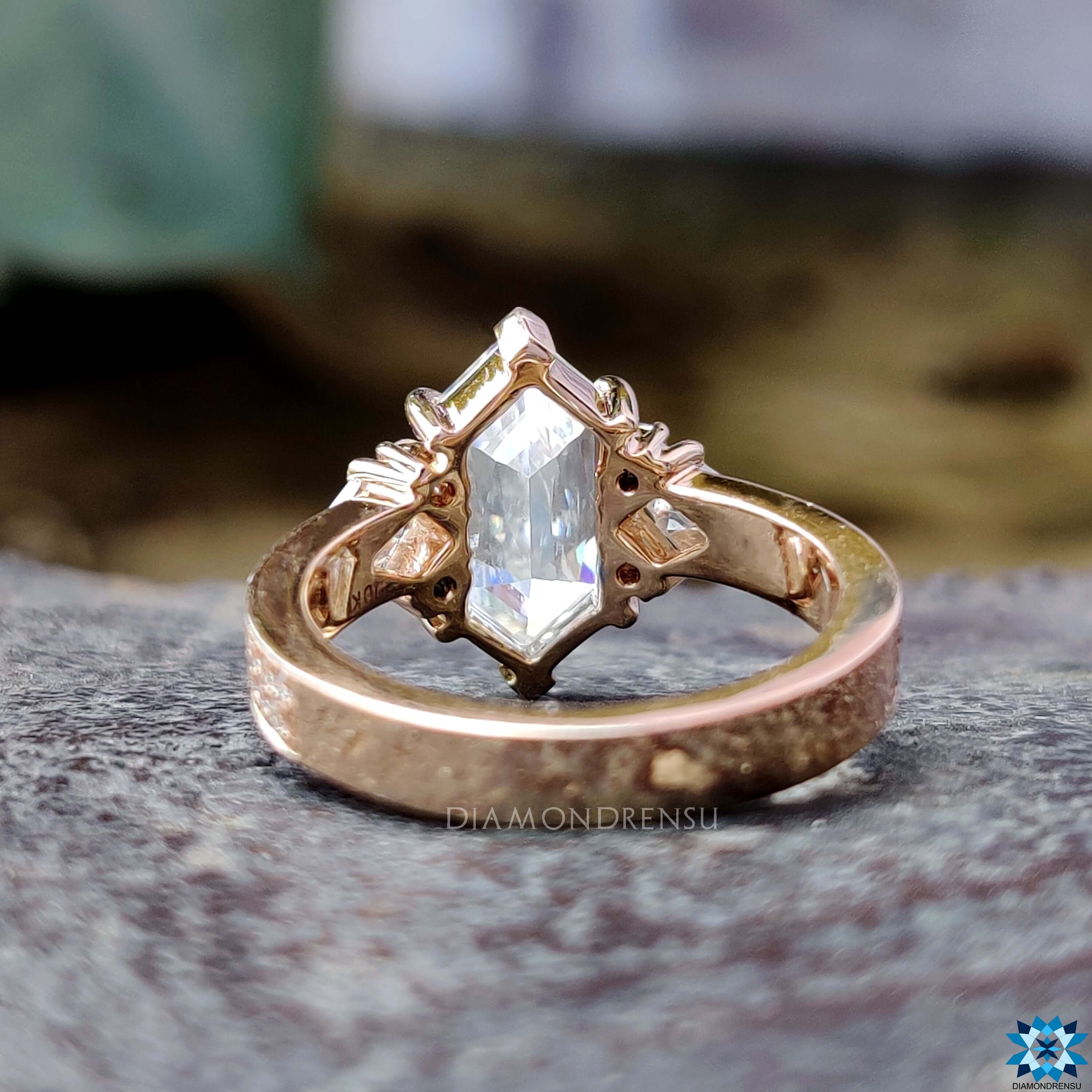 Muse ring featuring double row pave setting.