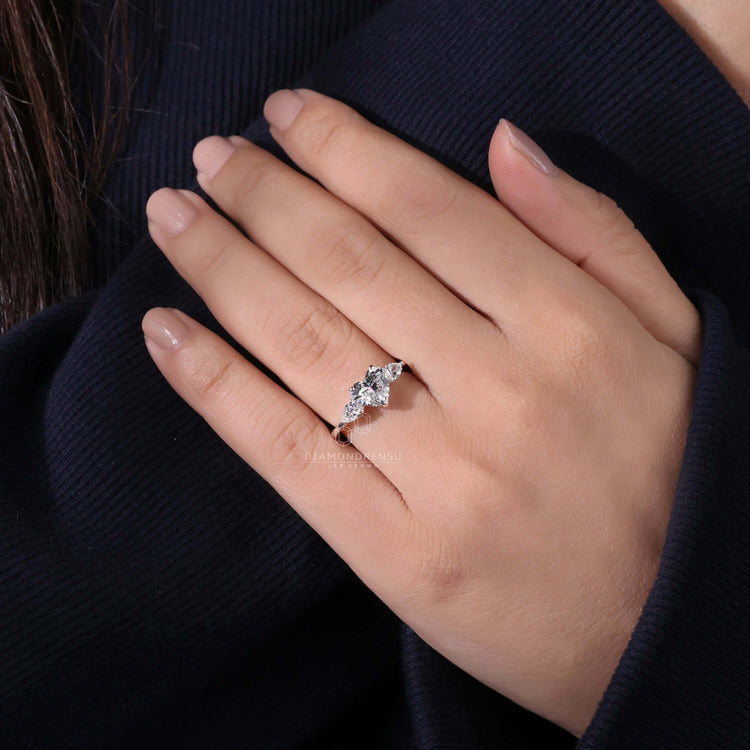 3 stone diamond ring with an exquisite design for special occasions.