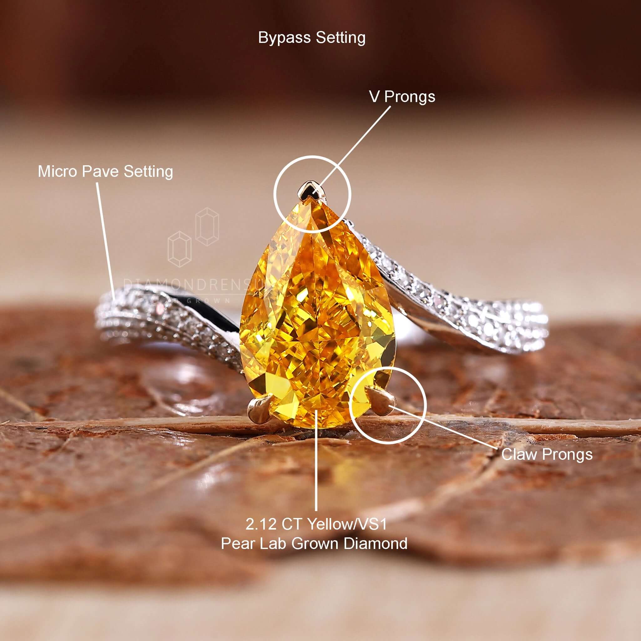 Engagement ring for women in a handmade jewellery design