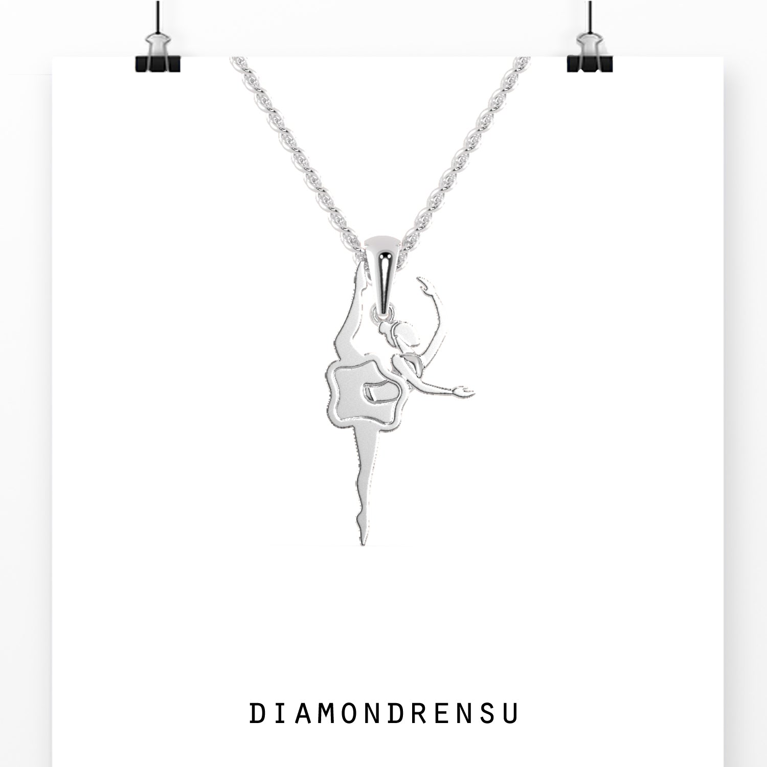 Unique handmade pendant from Diamondrensu UK with angel theme.