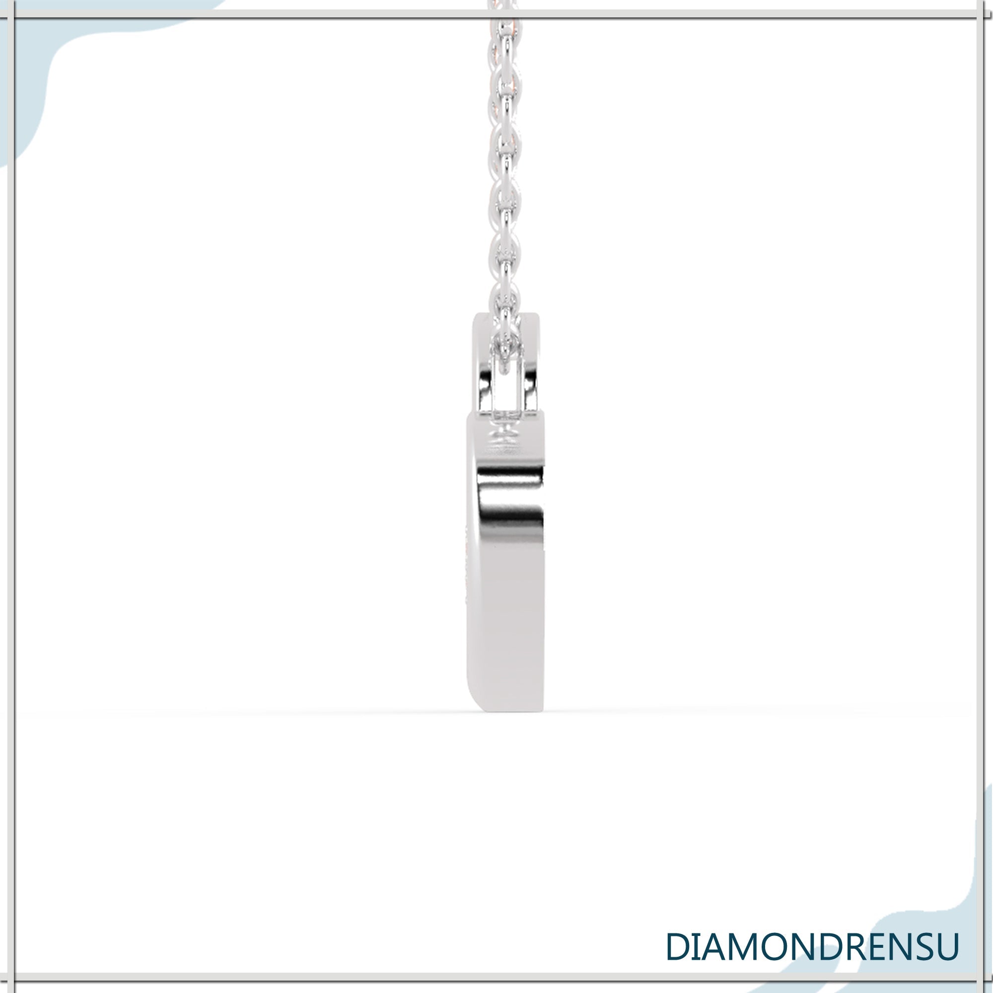 3 round diamond pendant with heart lock motif from Diamondrensu UK.