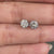 Round cut diamond earrings for women.
