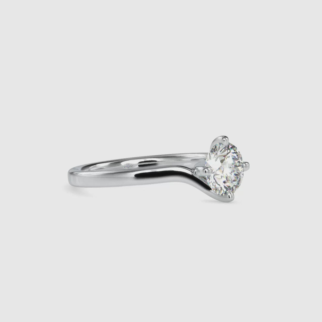 Buy diamond ring with bypass setting and modern look.