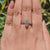 Moissanite engagement ring with Round Cut Side Stones