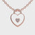 UK heart lock pendant with lab grown round cut diamonds.
