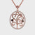 Diamondrensu UK pendant with gold tree life and diamond outline.