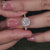 Pave diamond ring featuring a cushion cut Lab Grown Diamond for a sustainable and dazzling engagement ring.