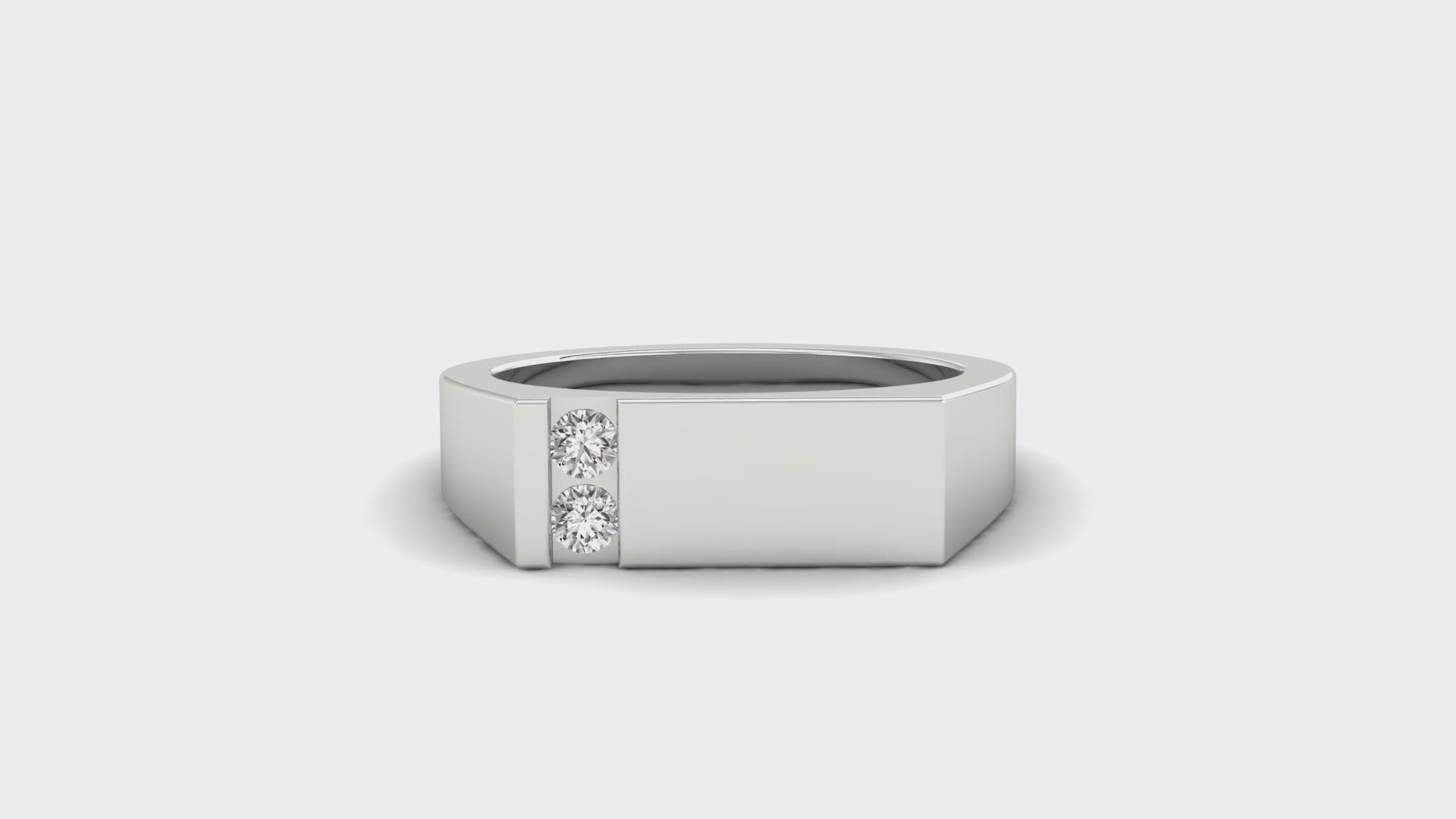 Diamondrensu UK wedding band in polished finish and round brilliant cut diamond.