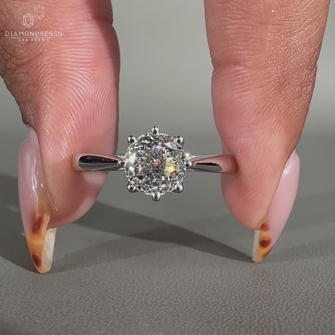 Tapered Shank Portuguese Engagement Ring