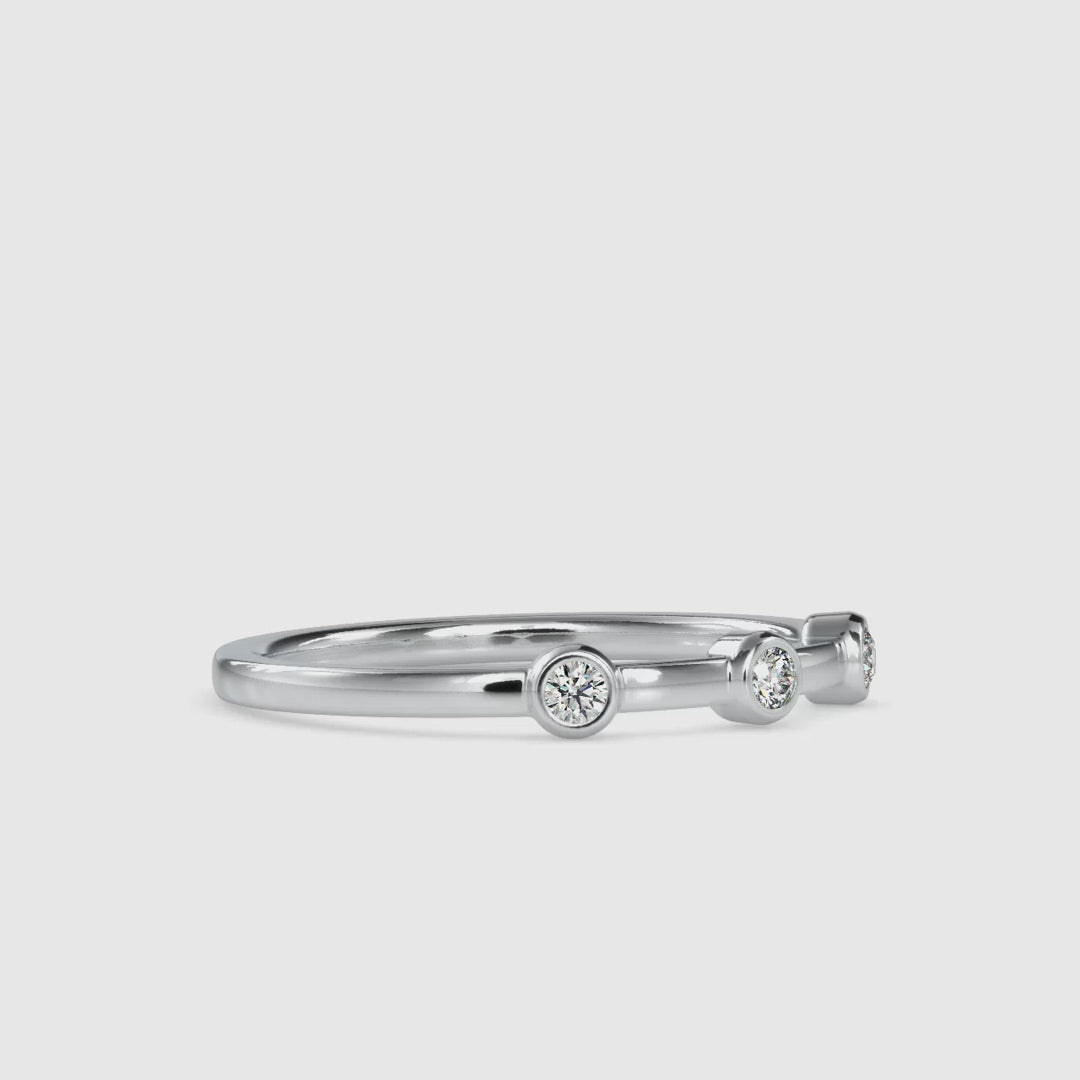 Lab grown diamond bezel band by Diamondrensu UK.