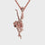 Handmade gold pendant featuring elegant angel motif.