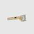 Diamondrensu UK engagement ring in rose gold with pave band.