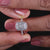 Unique engagement ring in double halo setting with lab grown diamond for a sustainable choice.