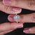 Handmade ring with pave setting and a pear engagement ring design, crafted to be an unforgettable gift.