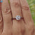Buy custom solitaire moissanite ring in white gold.