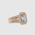 Cushion cut diamond ring with a split shank design for extra sparkle.
