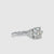 Diamondrensu UK engagement ring with lab grown cushion diamond.