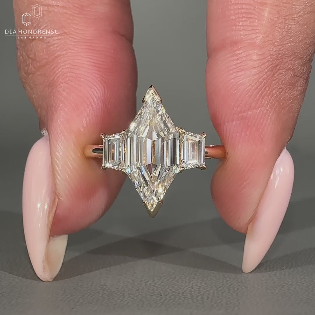 Yellow gold ring used to craft this handmade jewelry.