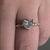 Engagement ring for women with a unique heart diamond shape and diamondrensu UK ring style.