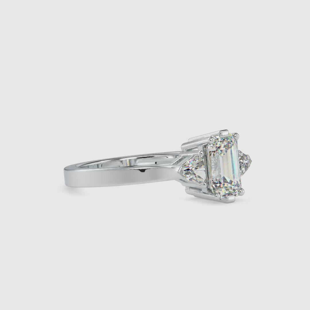 Handmade jewellery ring with side stone accents.