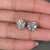 White gold diamond earrings for women.