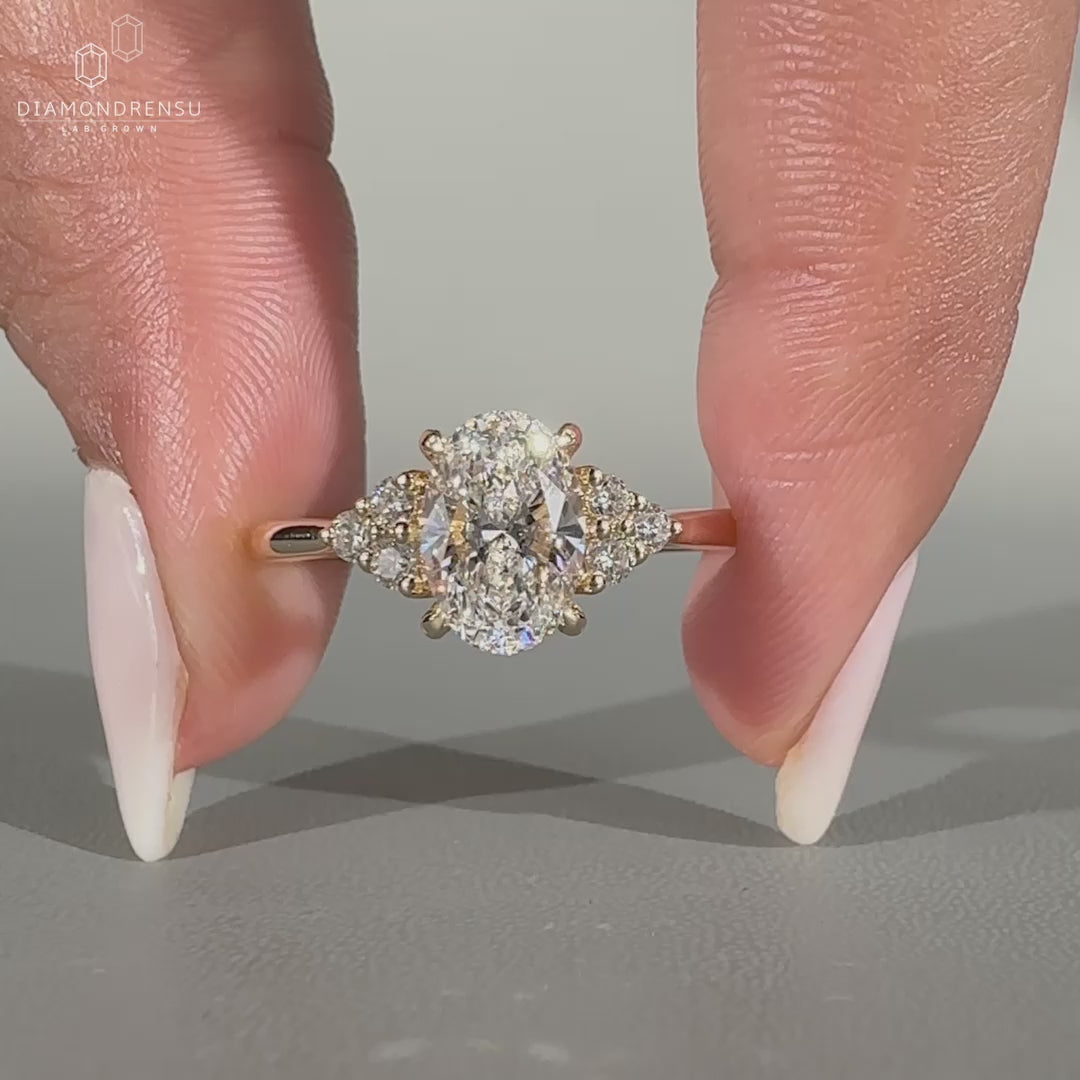 Seven stone diamond ring in a classic style.