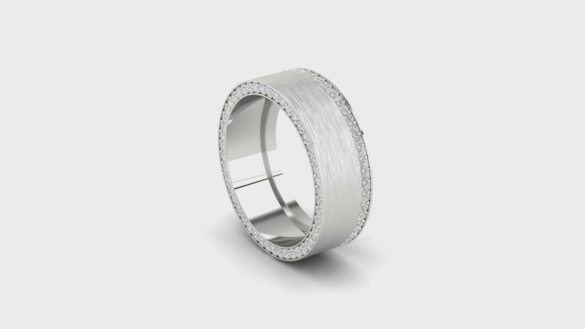 Diamondrensu UK wedding band in yellow gold with eternity wedding band design.