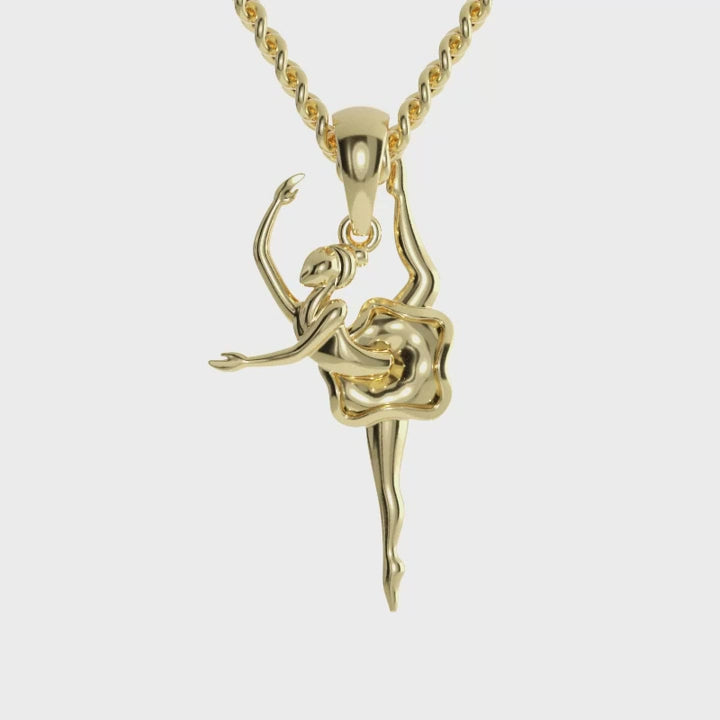 Gold angel pendant with detailed craftsmanship and polished finish.