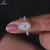 Engagement ring with pave detailing and a teardrop diamond, designed for a truly unique engagement ring.