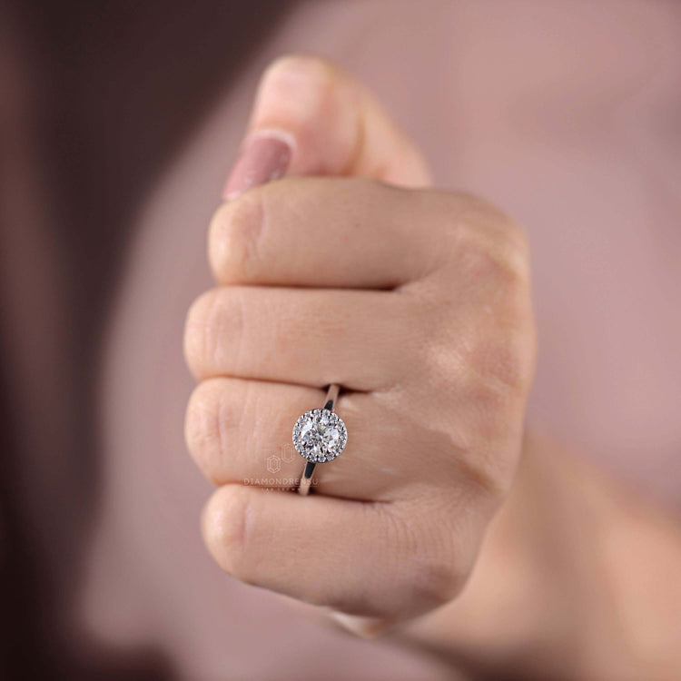 Handmade jewellery with a cathedral ring setting for brilliance