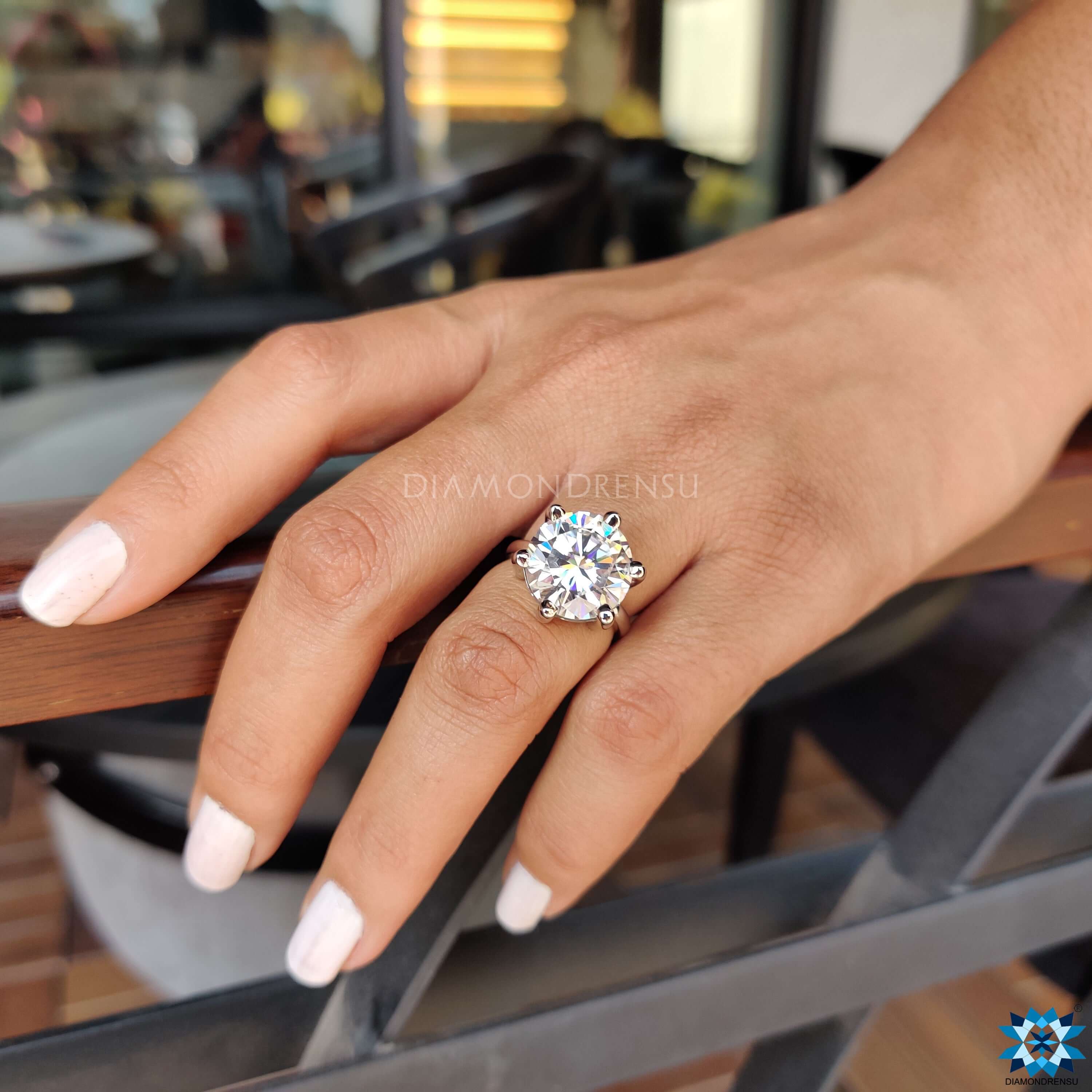 Handmade jewellery with 6 prong ring feature.