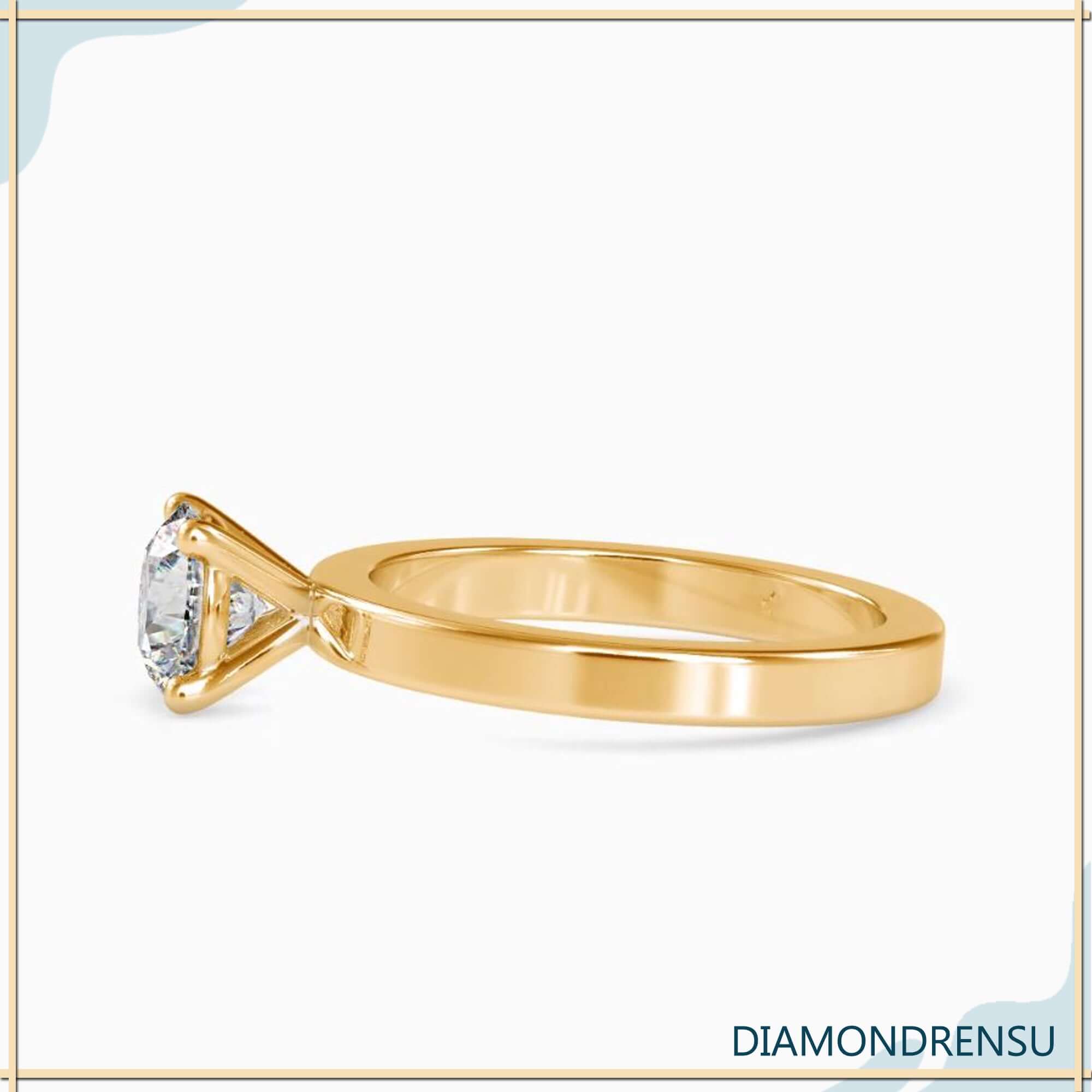 Buy diamond ring in UK with handmade solitaire design.