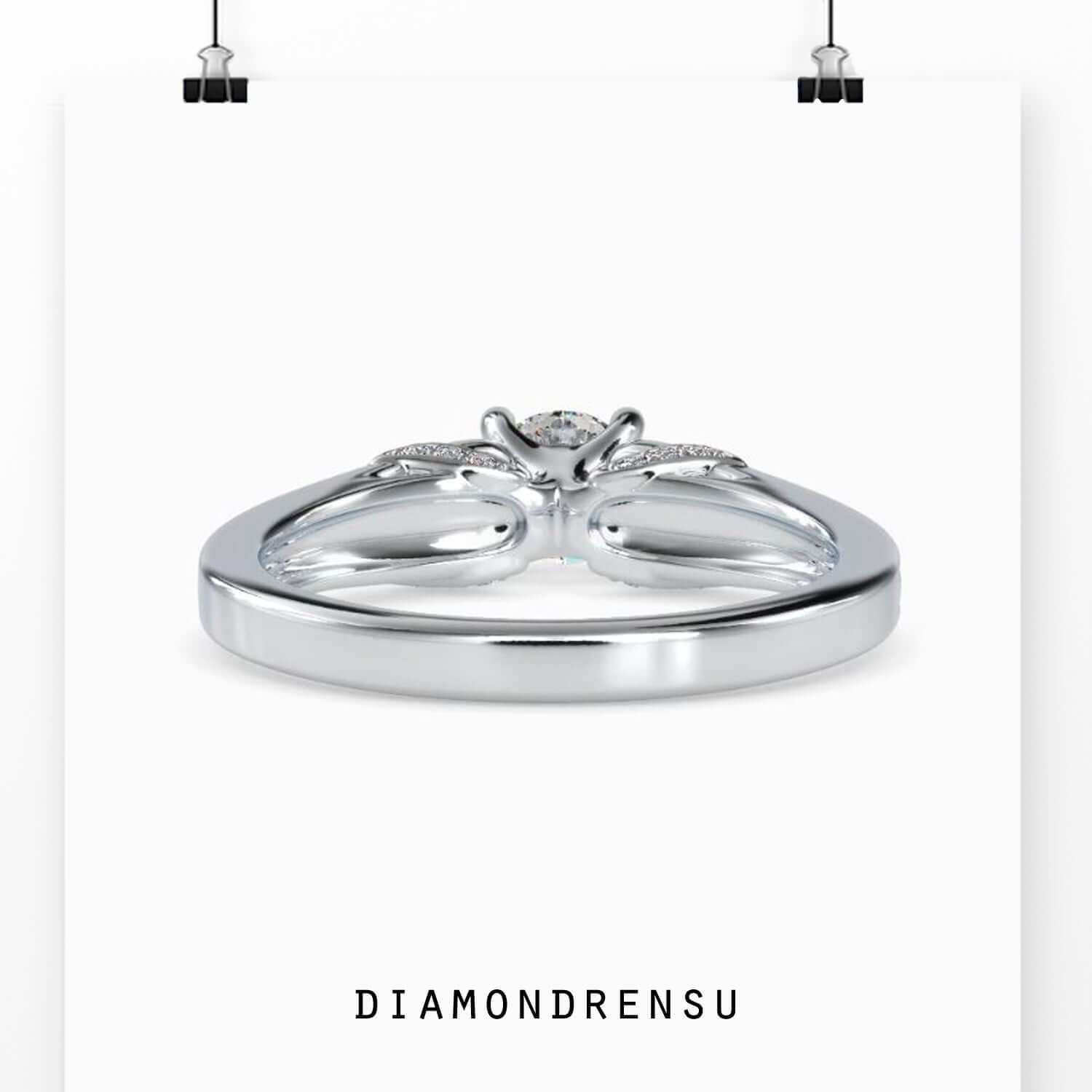 Lab grown diamond ring with 7 stone design and round prong setting.