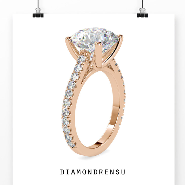 Rose gold ring crafted for a warm, modern finish.