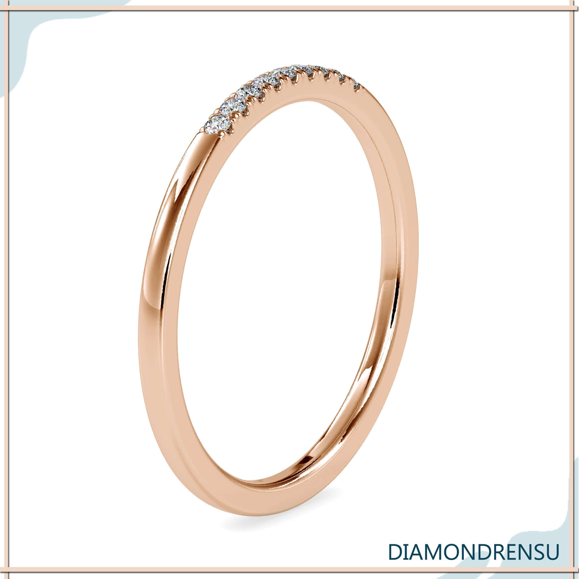 Buy round cut diamond wedding band in UK online.