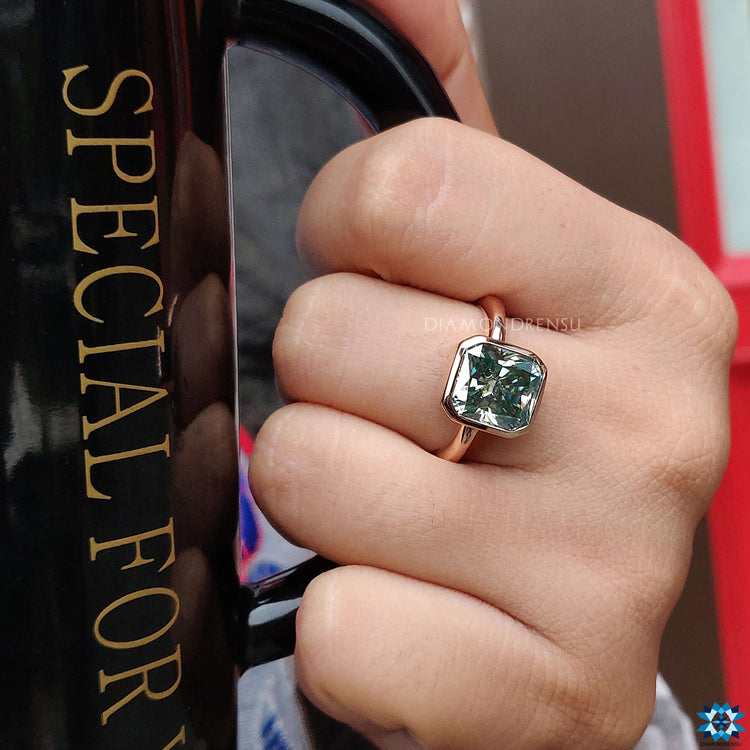 Radiant engagement ring radiant cut ring Rose Gold Ring handmade ring uk engagement ring