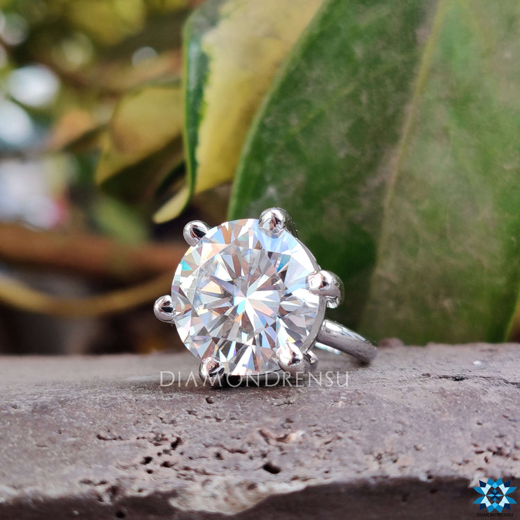 Handmade ring in elegant white gold ring setting.